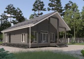 Проект каркасного дома 74 кв.м // Артикул ТА-338