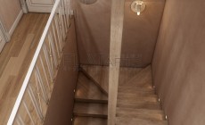 Дизайн дома 260 кв.м в стиле классика с элементами прованса. Лестница