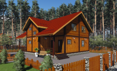 Деревянный жилой дом по технологии фахверк КФ-250