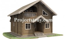 Проект деревянного дома из бруса 8 на 8 метров