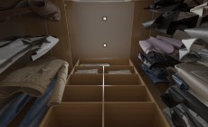 Спальня 20 кв. м и гардеробные в классическом стиле с элементами ар-деко.
