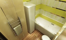 Ванная комната 12 кв. м в современном стиле.