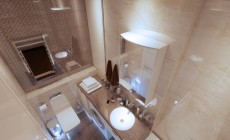 Ванная комната 6 кв. м в современном стиле для молодого человека