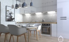 Дизайн кухни гостиной в современном стиле 