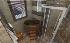 Ванная комната в загородном доме  