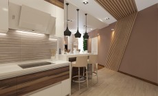 Кухня-гостиная 35 кв. м в современном стиле