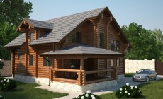 Проект бревенчатого дома AM-2025