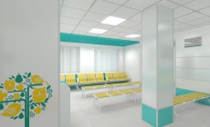 Дизайн интерьера холла детской больницы.