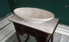 Столешница и раковина для ванной комнаты из искусственного камня Corian Arrowroot 