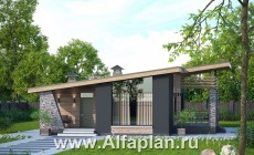 Проект дома 718A `Корица` - одноэтажный дом с двум