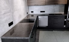 Кухонная столешница из искусственного камня Hi-Macs с чашами