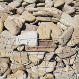 Натуральный камень песчаник галька Цветная