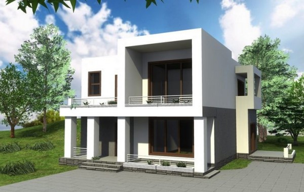 Проект современного двухэтажного дома
