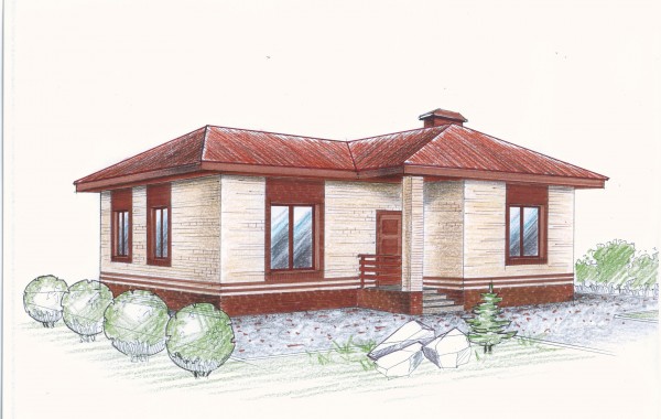 Проект "Иж-327" Проект уютного одноэтажного дома