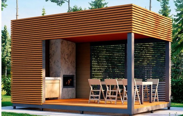 Готовый проект беседки 17 кв.м // Артикул R-191