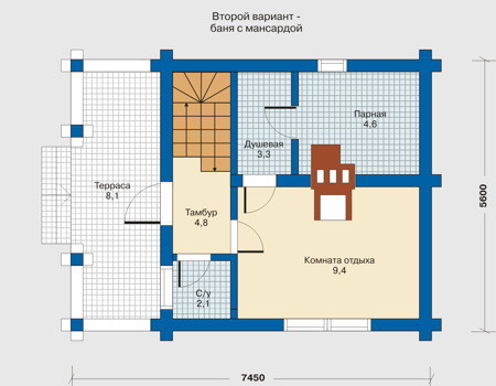 Проект деревянного дома 10-47 план