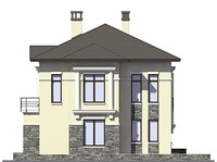 Проект бетонного дома 55-79 фасад
