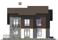 Проект бетонного дома 55-80 фасад