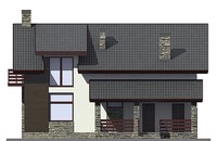 Проект бетонного дома 55-81 фасад