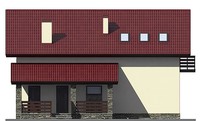 Проект бетонного дома 55-82 фасад