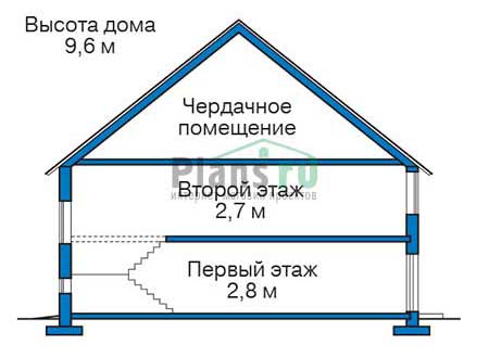  Проект бетонного дома 56-03 план