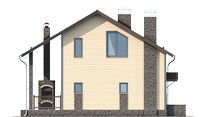 Проект бетонного дома 56-18 фасад