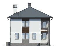 Проект бетонного дома 56-22 фасад