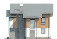 Проект бетонного дома 56-26 фасад