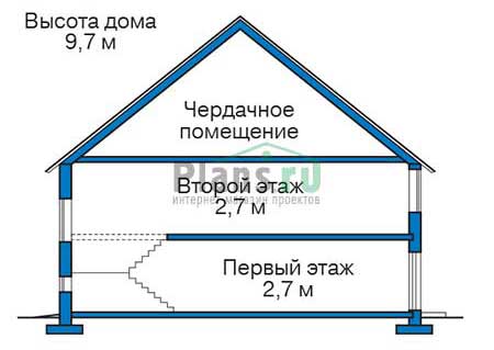 Проект бетонного дома 56-60 план