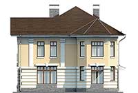Проект бетонного дома 56-85 фасад
