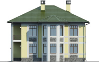 Проект бетонного дома 57-37 фасад