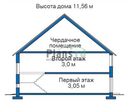 Проект бетонного дома 57-84 план
