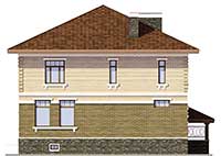 Проект бетонного дома 58-05 фасад