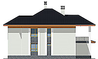Проект бетонного дома 58-09 фасад