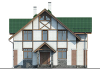 Проект бетонного дома 58-19 фасад