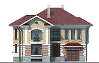 Проект бетонного дома 58-30 фасад