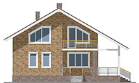 Проект бетонного дома 58-94 фасад