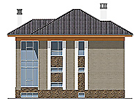 Проект бетонного дома 59-43 фасад