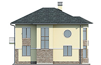 Проект бетонного дома 60-03 фасад