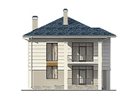 Проект бетонного дома 60-04 фасад