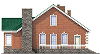 Проект бетонного дома 60-07 фасад