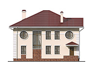 Проект бетонного дома 60-13 фасад
