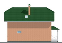 Проект кирпичного дома 70-31 фасад