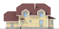 Проект кирпичного дома 70-48 фасад