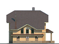 Проект кирпичного дома 70-56 фасад