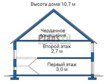 Проект кирпичного дома 70-56 план