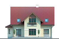Проект кирпичного дома 70-59 фасад