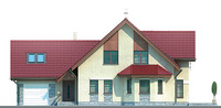 Проект кирпичного дома 70-59 фасад