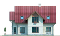 Проект кирпичного дома 70-60 фасад
