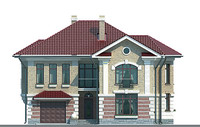 Проект кирпичного дома 70-61 фасад
